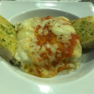 Lasagna de pollo con espinaca