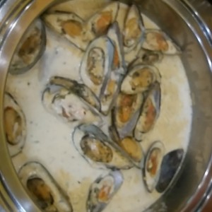 mejillones en crema