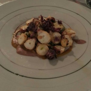 Corvina con pulpo