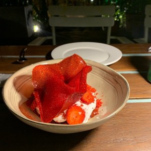 Postres - Fresas con crema