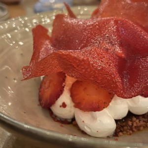 Postres - Fresas con crema