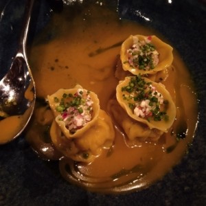 Wonton dumplings de camarón