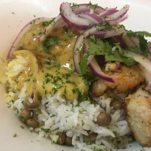 corvina con curry