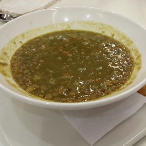 Sopa de lentejas 