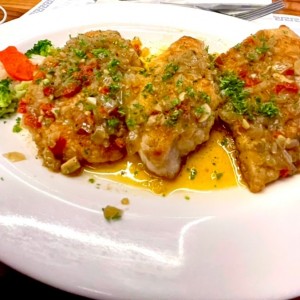 corvina al ajillo