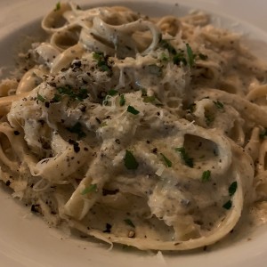 Fetuccini cacio e pepe trufado