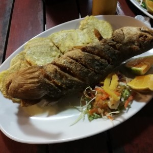 Pescado con patacones