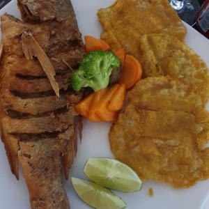 Pescado Frito con Patacones