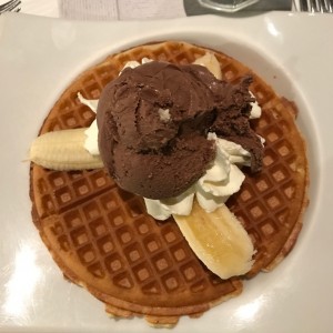 Waffle Sencillo con Helado