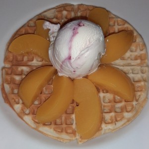 Waffle Sencillo con Helado