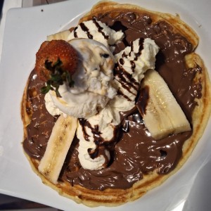 Waffle Sencillo con Helado