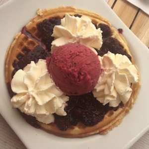 Waffle de Frutos del Bosque