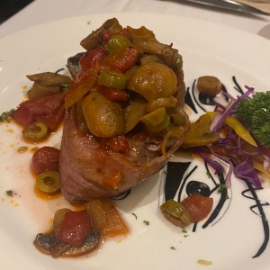 Filete Mignon con Tocino Artesanal y Salsa de Hongos