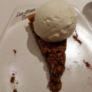 pecan pie con helado