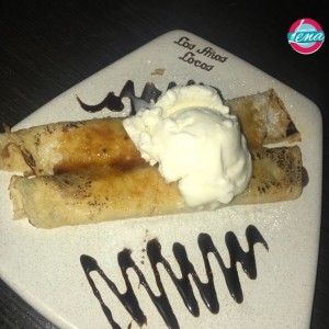 Crepe con Dulce de Leche y Helado de Vainilla