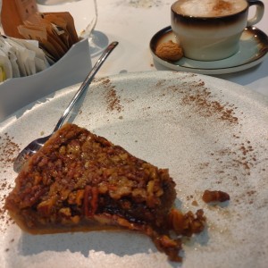 Pecan pie con capuchino 