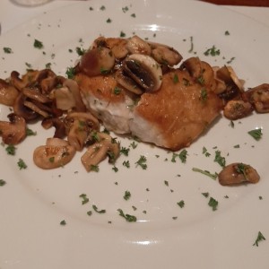 corvina con hongos