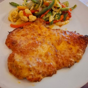 Milanesa de pollo a la parmesana