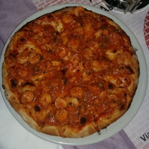 Pizza de camarones