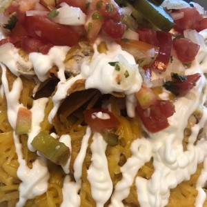 nachos gringos con pollo