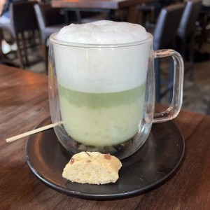 Matcha con leche de soya