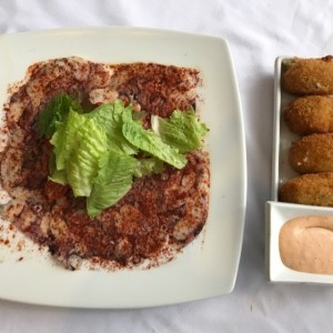 Croquetas y pulpo