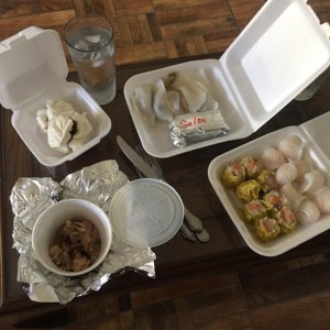 Dim Sum: ja kao, siu mai, ham pao, costillitas, sin ha fan ko