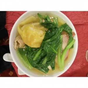 Sopa wanton camarones