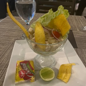 Rico ceviche de corvina !