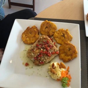 Filete de Corvina al Ajillo