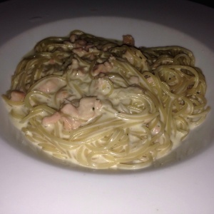 Pasta con salmon