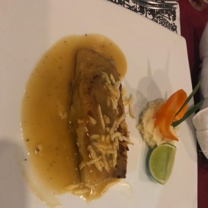 pescado con salsa de jenjibre 