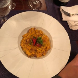 Risotto de Carne de Res y Langostinos