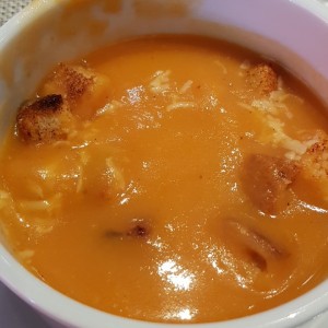 crema de zapallo con tomate