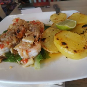 Mariscos - Langostinos Al Ajillo