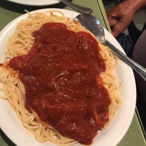 spaguettis con peperone