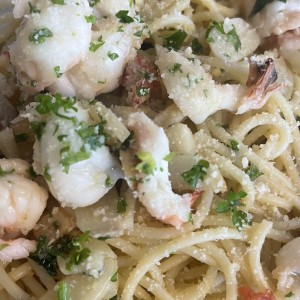 Spaghetti con Langostinos