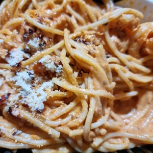 spaguettini con langostinos