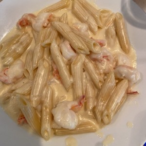 Pasta con langostinos