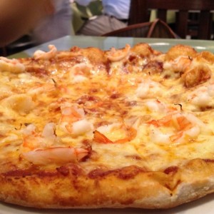 Pizza de camarones