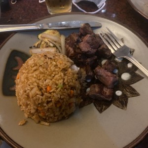 Filet Mignon con arroz 