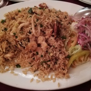 Arroz Chaufa de mariscos