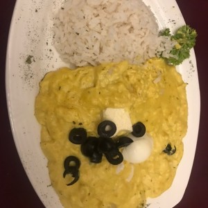 Aji de Gallina con Arroz