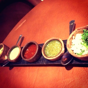 Dips de salsas picantes