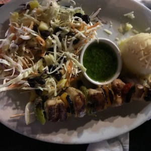 brochetas de pollo