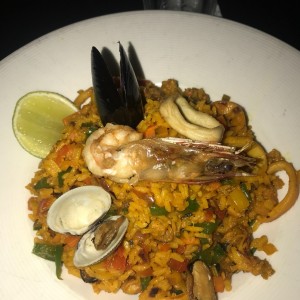 paella con curry y coco