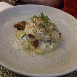 Del Mar - Pesca del Día con pure de papa