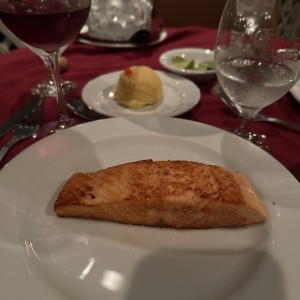 Salmon con pure 