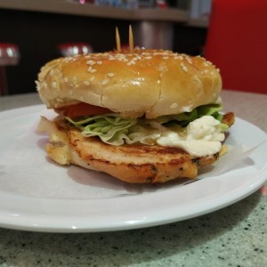 hamburguesa de filete de pollo