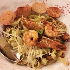 Fetuccini con mariscos